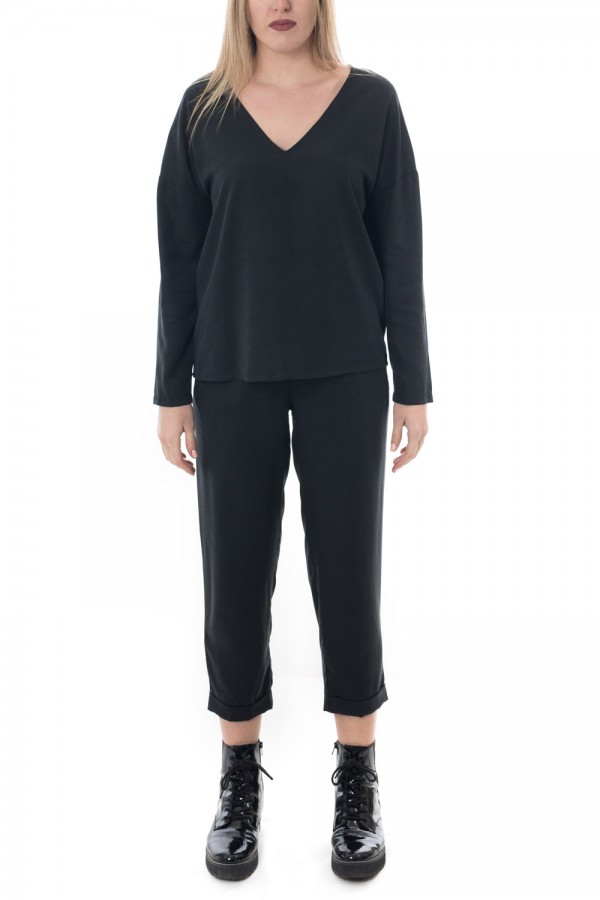 ZOYA ΠΑΝΤΕΛΟΝΙ ECO BLACK ΥΦΑΣΜΑΤΙΝΟ ΜΕ ΛΑΣΤΙΧΟ