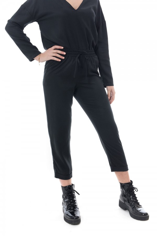 ZOYA ΠΑΝΤΕΛΟΝΙ ECO BLACK ΥΦΑΣΜΑΤΙΝΟ ΜΕ ΛΑΣΤΙΧΟ