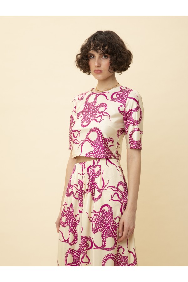 TOP CROPPED JERSEY OCTOPUS