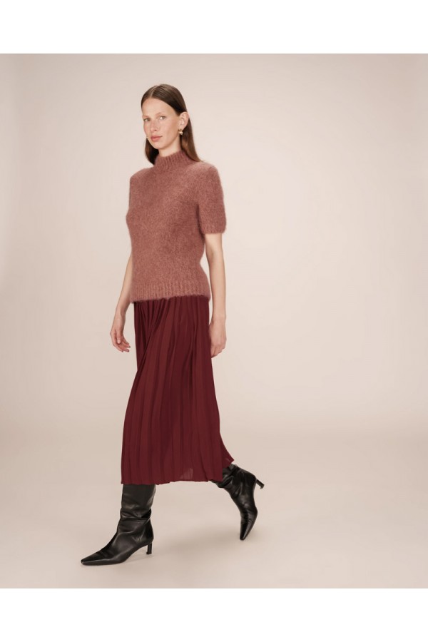 GRACE AND MILA ΦΟΥΣΤΑ PLISSE CHOCOLAT