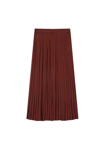 GRACE AND MILA ΦΟΥΣΤΑ PLISSE CHOCOLAT