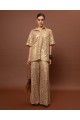 KNITTED PANTS - BEIGE GOLD