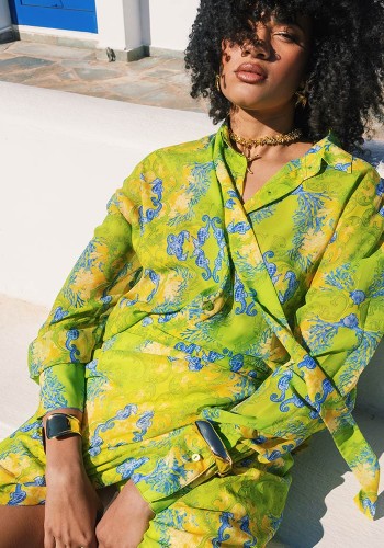 MERSEVI CORAL GARDEN SHIRT