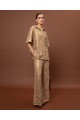 OVERSIZED KNITED SHIRT - BEIGE GOLD