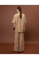 OVERSIZED KNITED SHIRT - BEIGE GOLD