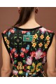 SLEEVELESS COTTON DRESS - BLOSSOMS BLACK