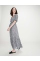 GRACE AND MILA ΦΟΡΕΜΑ PRINT FLARED MAXI DRESS CIEL VENELLE