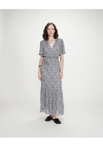 GRACE AND MILA ΦΟΡΕΜΑ PRINT FLARED MAXI DRESS CIEL VENELLE