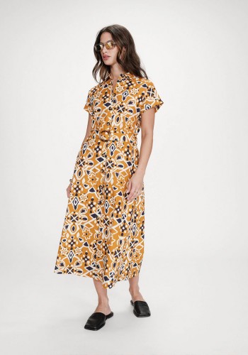 GRACE AND MILA ΦΟΡΕΜΑ PRINTED COTTON LONG DRESS VIRGINIA