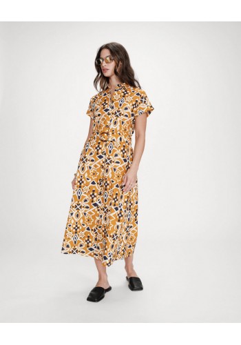 GRACE AND MILA ΦΟΡΕΜΑ PRINTED COTTON LONG DRESS VIRGINIA