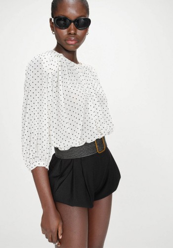 GRACE AND MILA POLKA DOT BLOUSE IVOIRE VALIANNA
