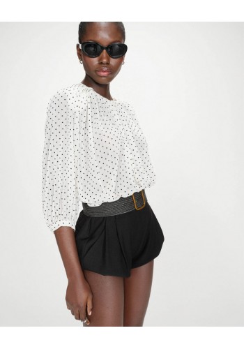 GRACE AND MILA POLKA DOT BLOUSE IVOIRE VALIANNA