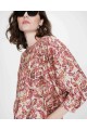 GRACE AND MILA LOOSE FLORAL BLOUSE WITH PUFF SLEEVES PECHE VEZIA