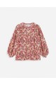 GRACE AND MILA LOOSE FLORAL BLOUSE WITH PUFF SLEEVES PECHE VEZIA