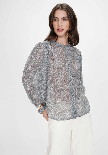 GRACE AND MILA ΠΟΥΚΑΜΙΣΟ STRAIGHT LACE VENDEL ECRU