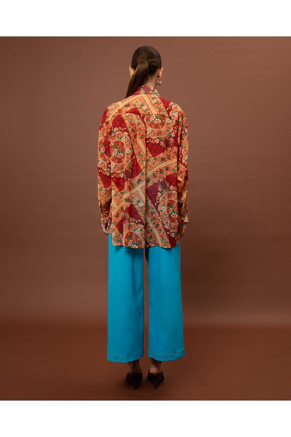 OVERSIZED CHIFFON SHIRT - MPOUCHARA