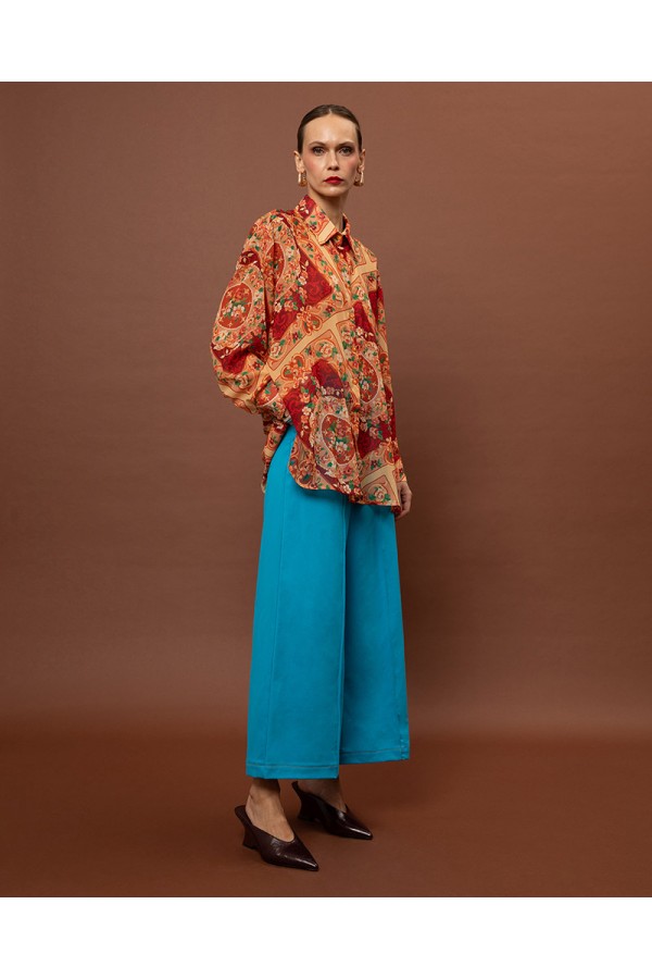 OVERSIZED CHIFFON SHIRT - MPOUCHARA