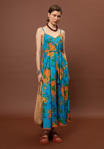 A-LINE MAXI DRESS TAPETSARIA AQUA