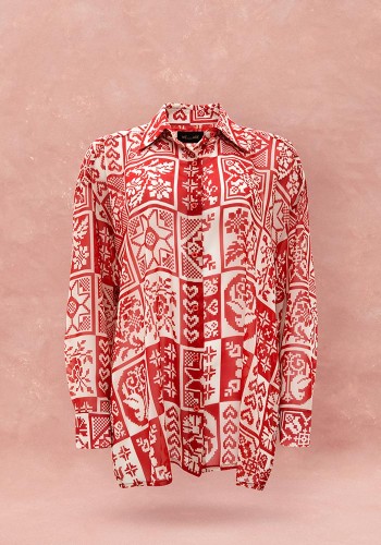 OVERSIZED CHIFFON SHIRT - KOUVERTA