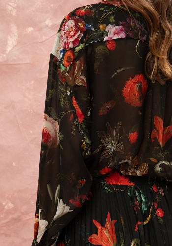 OVERSIZED CHIFFON SHIRT - STILL LIFE