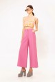 WIDE LEG DENIM PANTS PINK