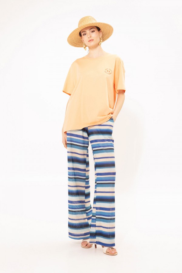 OVERSIZED STAMPED T- SHIRT SUN ORANGE