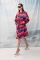 PRINTED OVERSIZED COAT RED MOUNTAINS