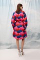 PRINTED OVERSIZED COAT RED MOUNTAINS