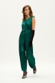 SLEEVLESS PLEATED JUMPSUIT EMERALD