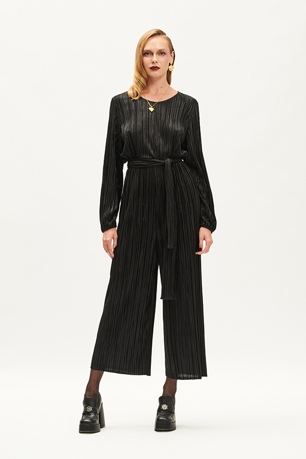 PLEATED JUMPSUIT BLACK