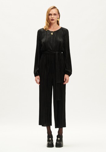  PLEATED JUMPSUIT BLACK