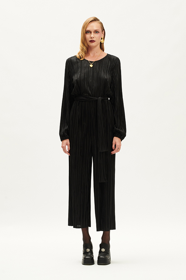  PLEATED JUMPSUIT BLACK