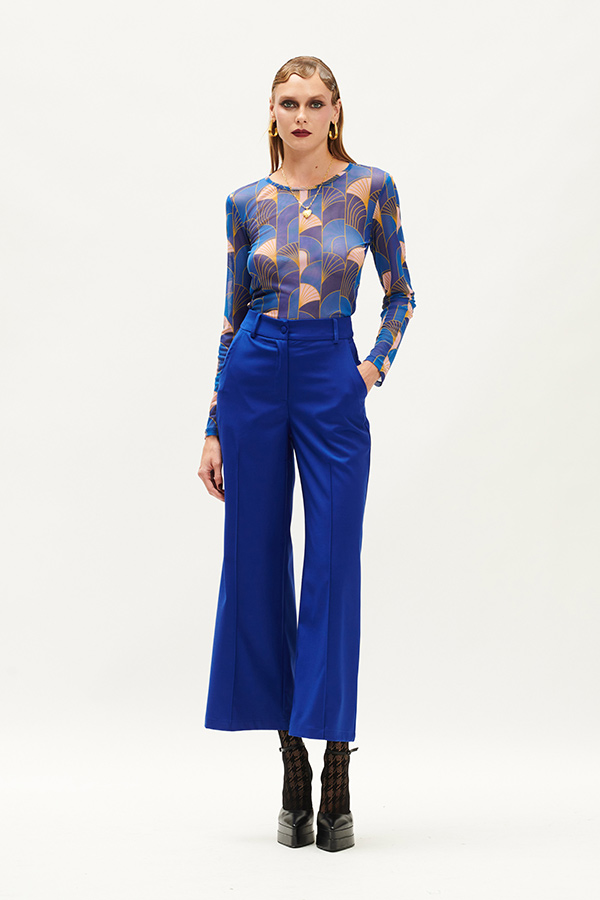SEAM-DETAILING TROUSERS INDIGO