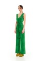 V JERSEY JUMPSUIT GREEN CROCO