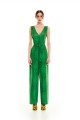 V JERSEY JUMPSUIT GREEN CROCO