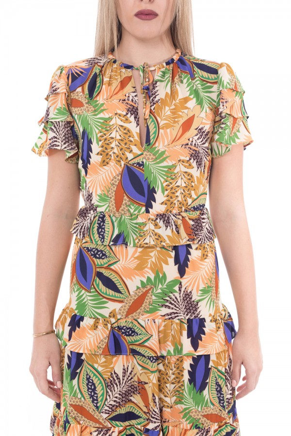 GLAMOROUS DRESS FLORAL MULTI OPEN BACK