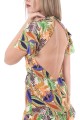 GLAMOROUS DRESS FLORAL MULTI OPEN BACK